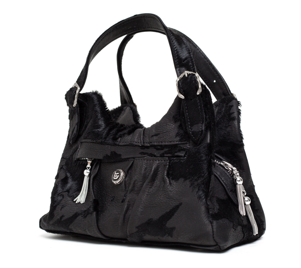 Minnie - Hair-On Calf Leather - Black