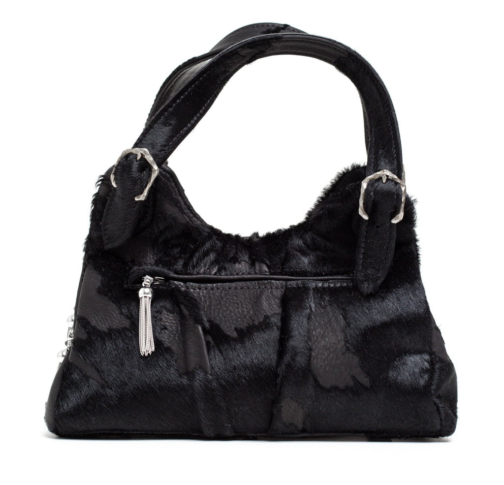 Minnie - Hair-On Calf Leather - Black