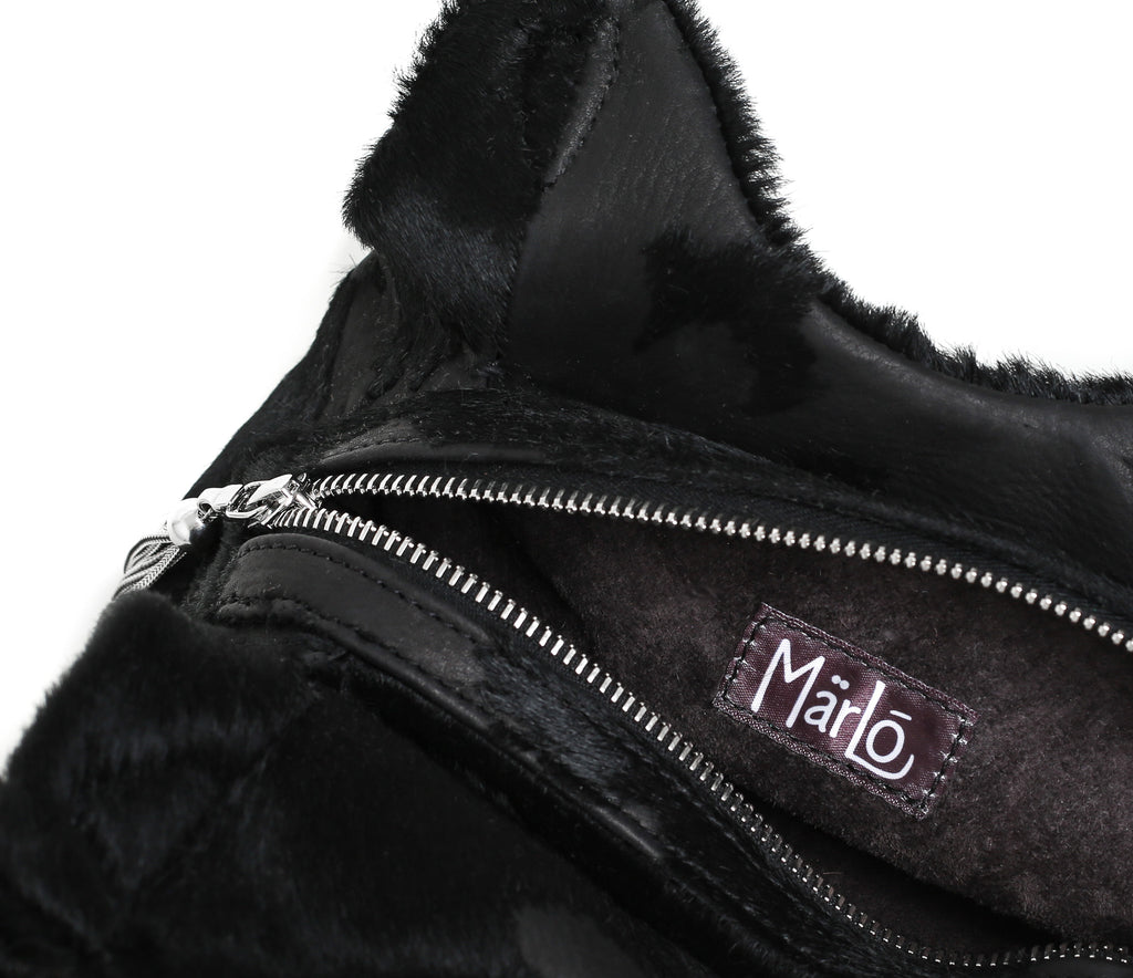 Minnie - Hair-On Calf Leather - Black