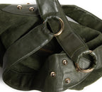 Quinn – Aniline Suede Deep Moss Green
