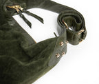Quinn – Aniline Suede Deep Moss Green