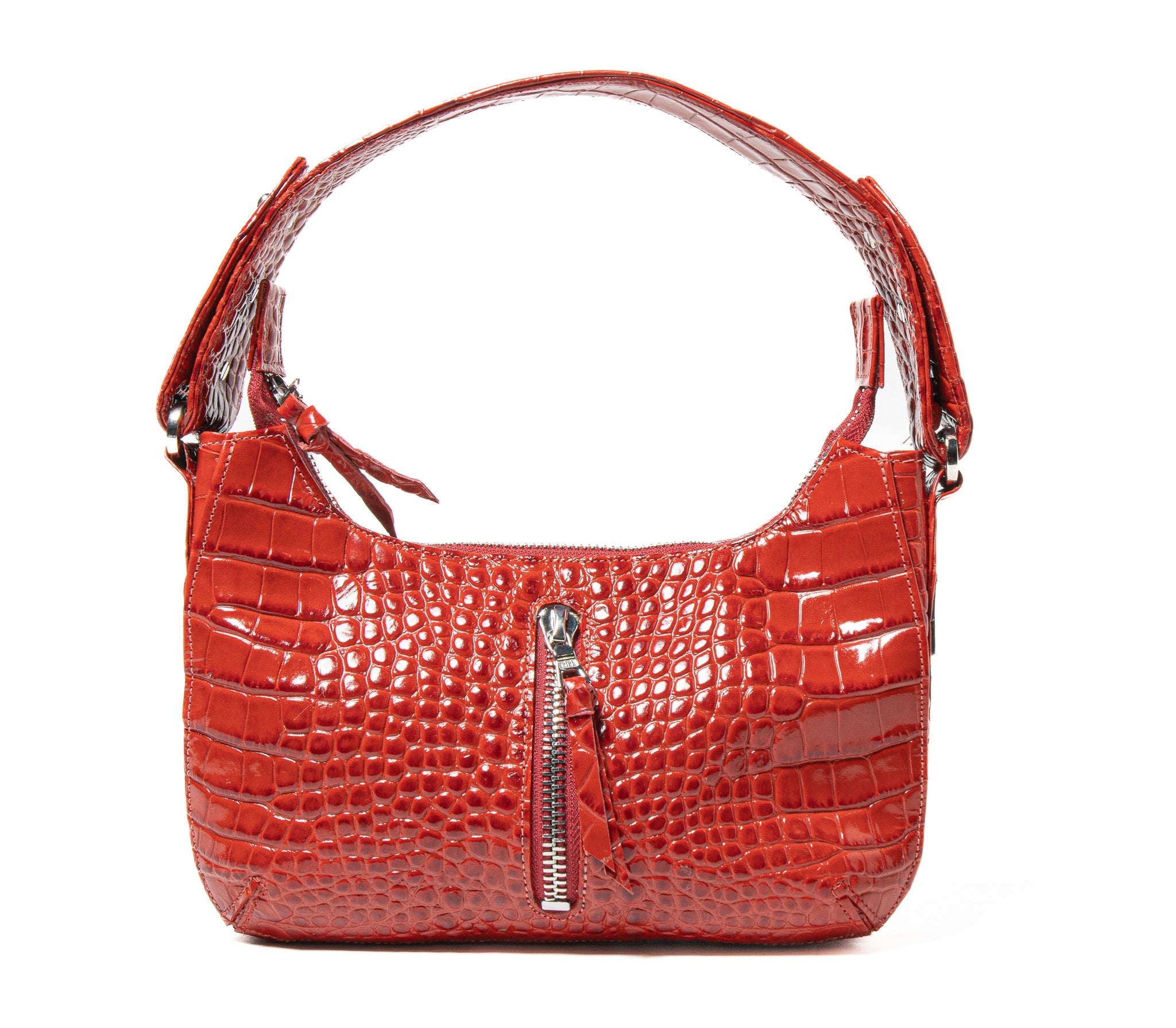 Ingrid 10 – Crocodile Embossed Patent Leather