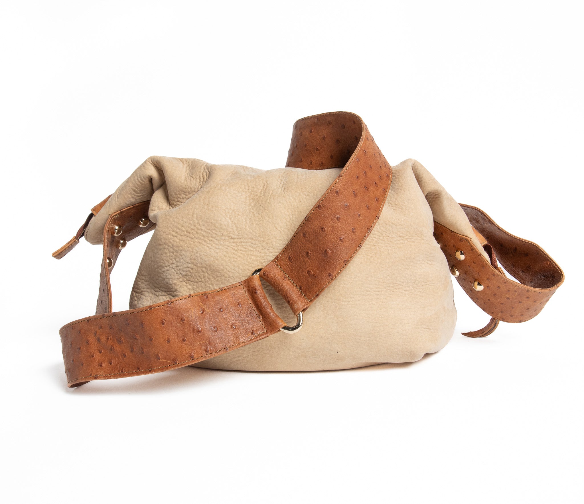 Quinn – Suede Body with Ostrich Strap