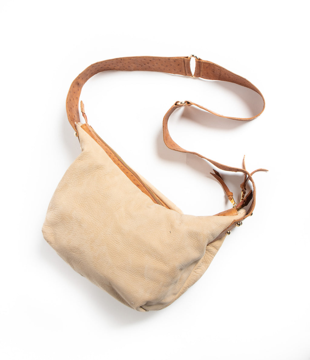 Quinn – Suede Body with Ostrich Strap