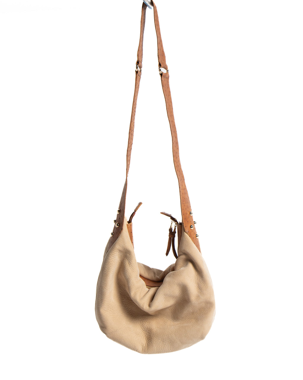 Quinn – Suede Body with Ostrich Strap